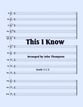 This I Know Concert Band sheet music cover